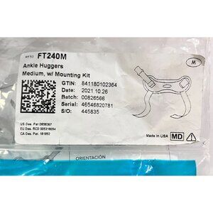 BodyPoint FT240M Ankle Huggers w Mounting Size Medium Kit Wheelchair Use